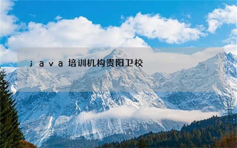 java培训机构贵阳卫校